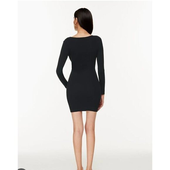 Artrizia‎ Wilfred Free Black Cut-Out Long Sleeve Mini Dress S Goth Witchy - Picture 2 of 11